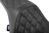 Drag Specialties Seats Predator III Double Diamond Seat for FLT/FLH 2023-2024 by DRAG SPECIALTIES SEATS Part 4686B - Black