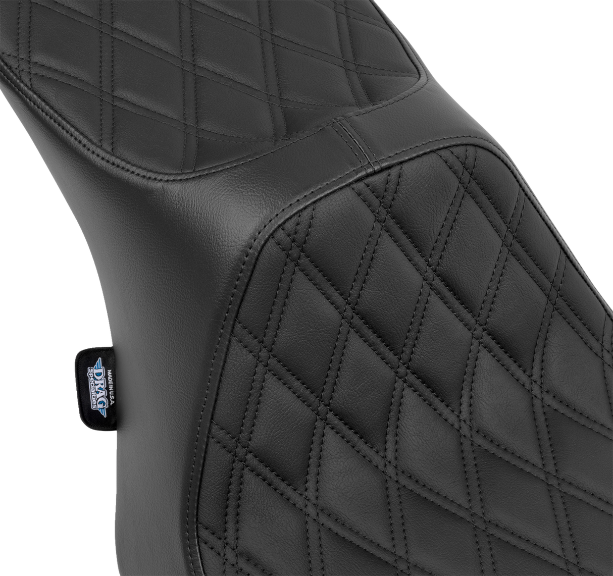 Drag Specialties Seats Predator III 2-Up Seat for Harley FLT/FLH 2023-2024 with Vinyl Cover and Double Diamond Stitching