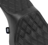 Drag Specialties Seats Predator III 2-Up Seat for Harley FLT/FLH 2023-2024 with Vinyl Cover and Double Diamond Stitching
