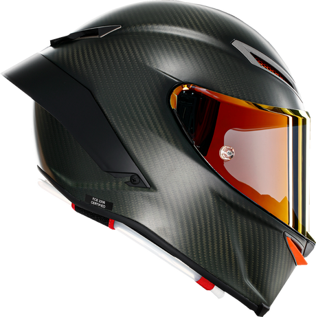 AGV Pista GP RR Electrum Helmet with Carbon Shell and Titanium Double D Retention System for Racing and Track Use - Small