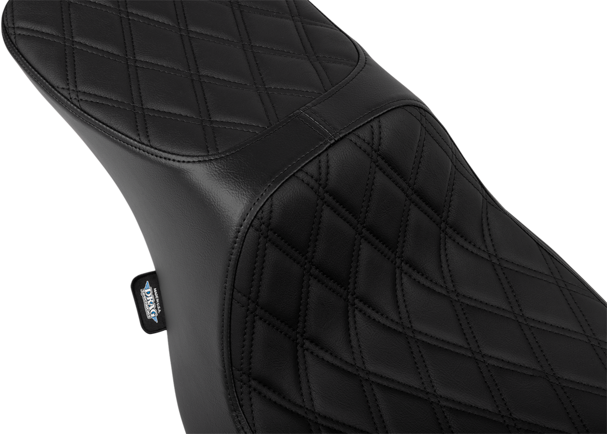 Drag Specialties Seats Predator 2-Up Seat with Vinyl Cover for Harley-Davidson FLTR/FLHX 2023-2024 (Part #4692B)