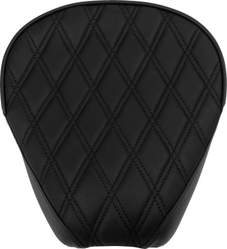 Drag Specialties Seats Rear Solo Seat Wide Double Diamond Black Stitch for Harley FL 1997-2023 Part 4698B