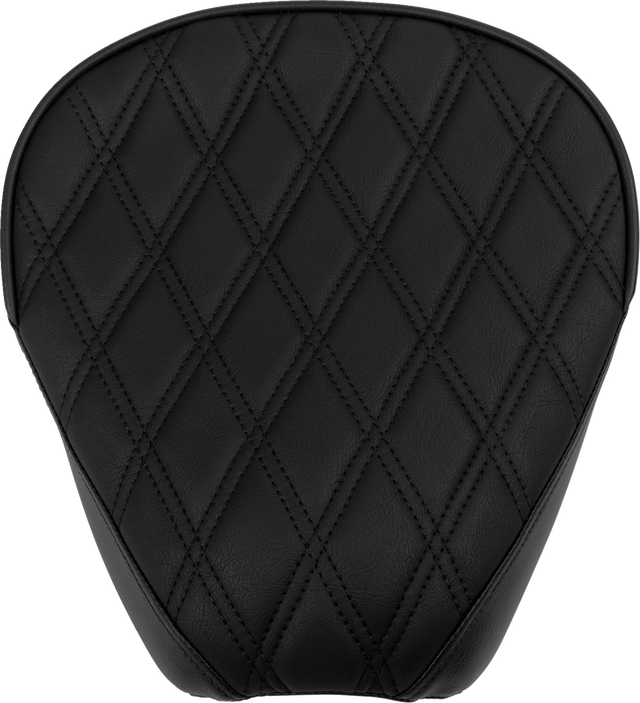 Drag Specialties Seats Rear Solo Seat Wide Double Diamond Black Stitch for Harley FL 1997-2023 Part 4698B