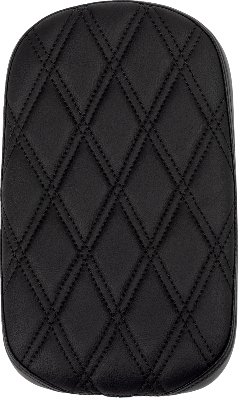Drag Specialties Seats Rear Solo Seat - Wide Double Diamond Black Stitch for Harley FLH/FLT 1997-2023 - Part #4700B