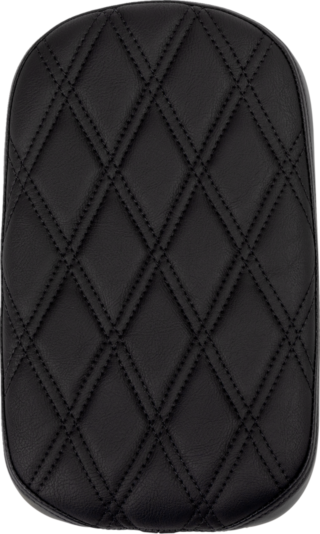 Drag Specialties Seats Rear Solo Seat - Wide Double Diamond Black Stitch for Harley FLH/FLT 1997-2023 - Part #4700B