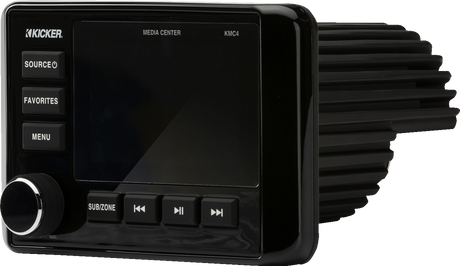 KICKER 51KMC4 Car Audio Source Unit with Bluetooth, Weather Band, and Customizable EQ for Jeep Wrangler, Ford F-150, Chevrolet Silverado, Toyota Tacoma, and Honda Ridgeline