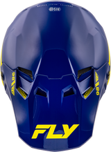 Fly Racing Formula CC Objective Helmet Navy/Yellow Medium - Lightweight Motorcycle Helmet with Advanced Impact Protection