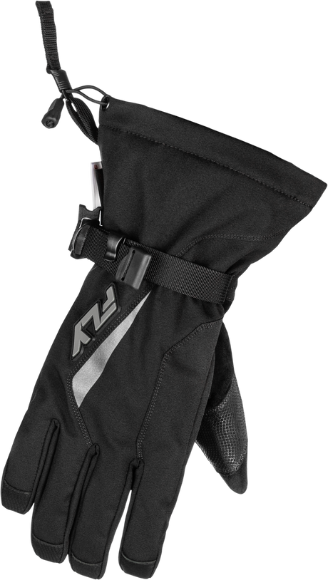 Fly Racing Title Gauntlet Gloves Black/Grey XS for Motocross and Cold Weather Riding