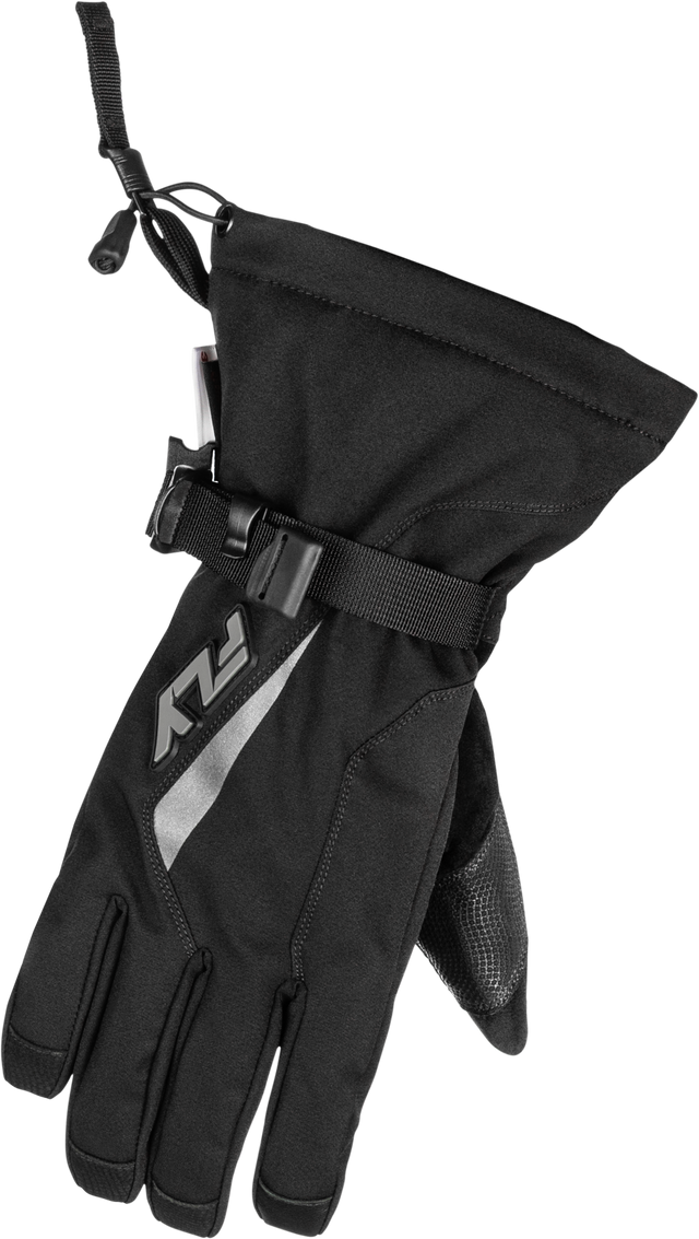 Fly Racing Title Gauntlet Gloves Black/Grey - Cold Weather Motorcycle Gloves for Harley Davidson, Honda, Yamaha, Kawasaki, Suzuki
