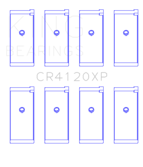 King Mitsubishi 4G63/4G64 7 Bolt 2nd Gen DSM and EVO I-IX (Size 0.25mm) Performance Rod Bearing Set