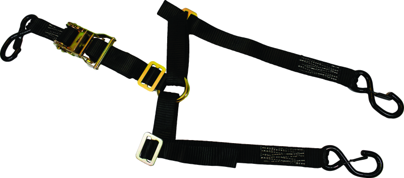 DragonFire Racing Dragonfire Spare Tire Tie-Down Strap with Heavy-Duty Ratchet and Rubber-Coated Hooks