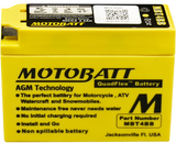 Motobatt MBT4BB Sealed AGM Battery - Universal Fit for Motorcycles and Powersports Vehicles