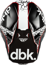 Fly Racing Formula CP DBK Helmet in Black/White/Red for Motorcycle, Sizes Medium and Large