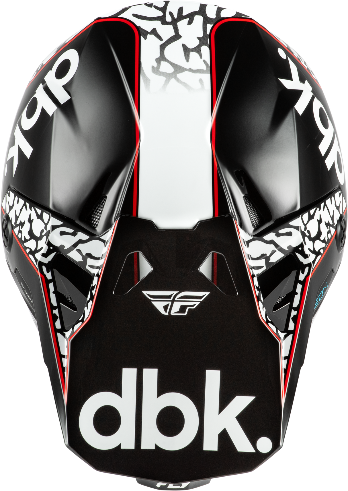 Fly Racing Formula CP Dbk Helmet Black/White/Red for Motorcycle Riders - Sizes MD/LG - Impact-Resistant and Lightweight