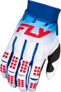 Fly Racing Evolution DST Gloves for Motorcycle Riding - Red/White/Blue, XS - Premium Race Gloves with Adjustable Wrist and Touch Screen Compatibility