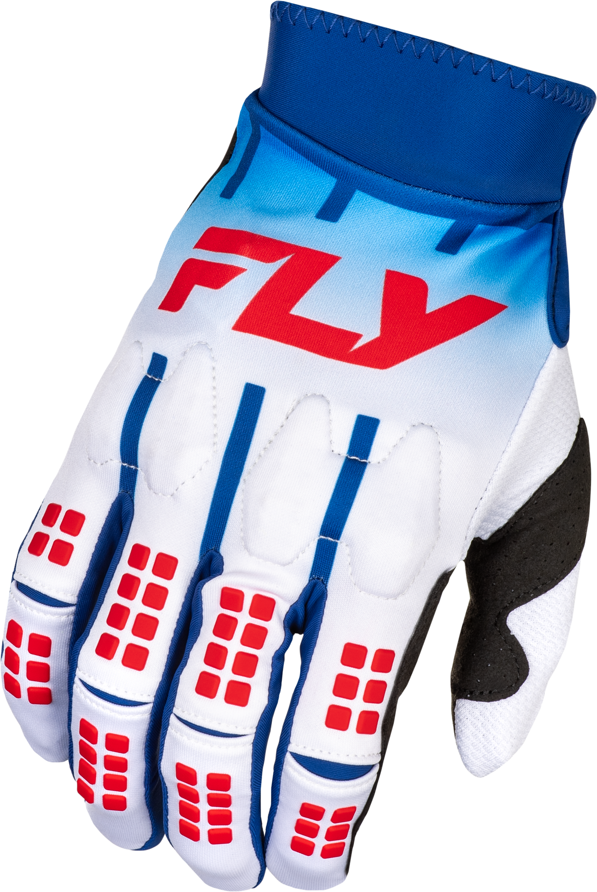 Fly Racing Evolution DST Gloves Red/White/Blue XL – Motorcycle Race and Street Bike Protective Gloves with Touch Screen Compatibility