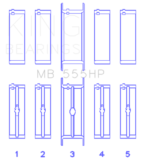 King Engine Bearings Chrysler 350 / 361 / 383 / 403 Performance Main Bearing set