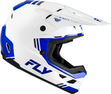 FLY Racing Kinetic Verdict Helmet White/Blue/Grey XL – Off-Road Motorcycle Helmet with DOT and ECE22.06 Approval for ATV, Dirt Bike, and Motocross