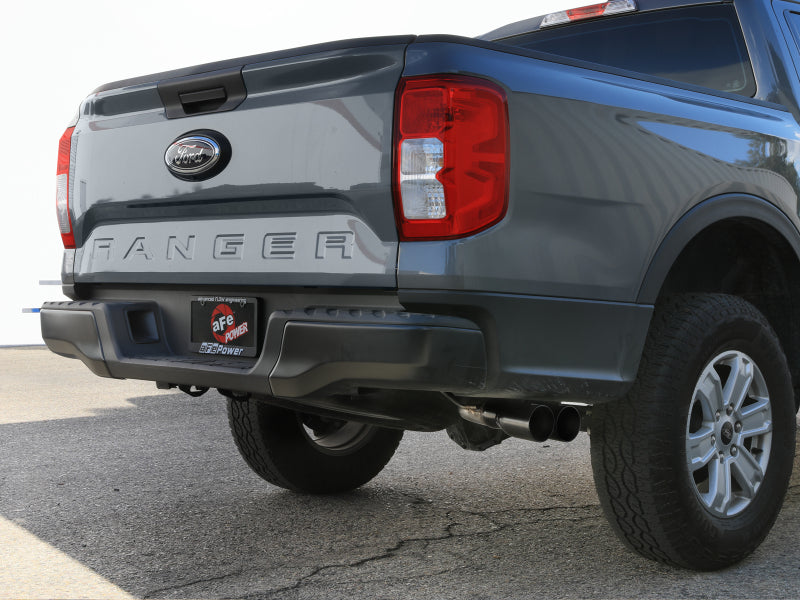 aFe Vulcan Series 2.5 Inch to 3 Inch Cat-Back Exhaust System with Black Tips for Ford Ranger 2024-2025 2.3L Turbo I4
