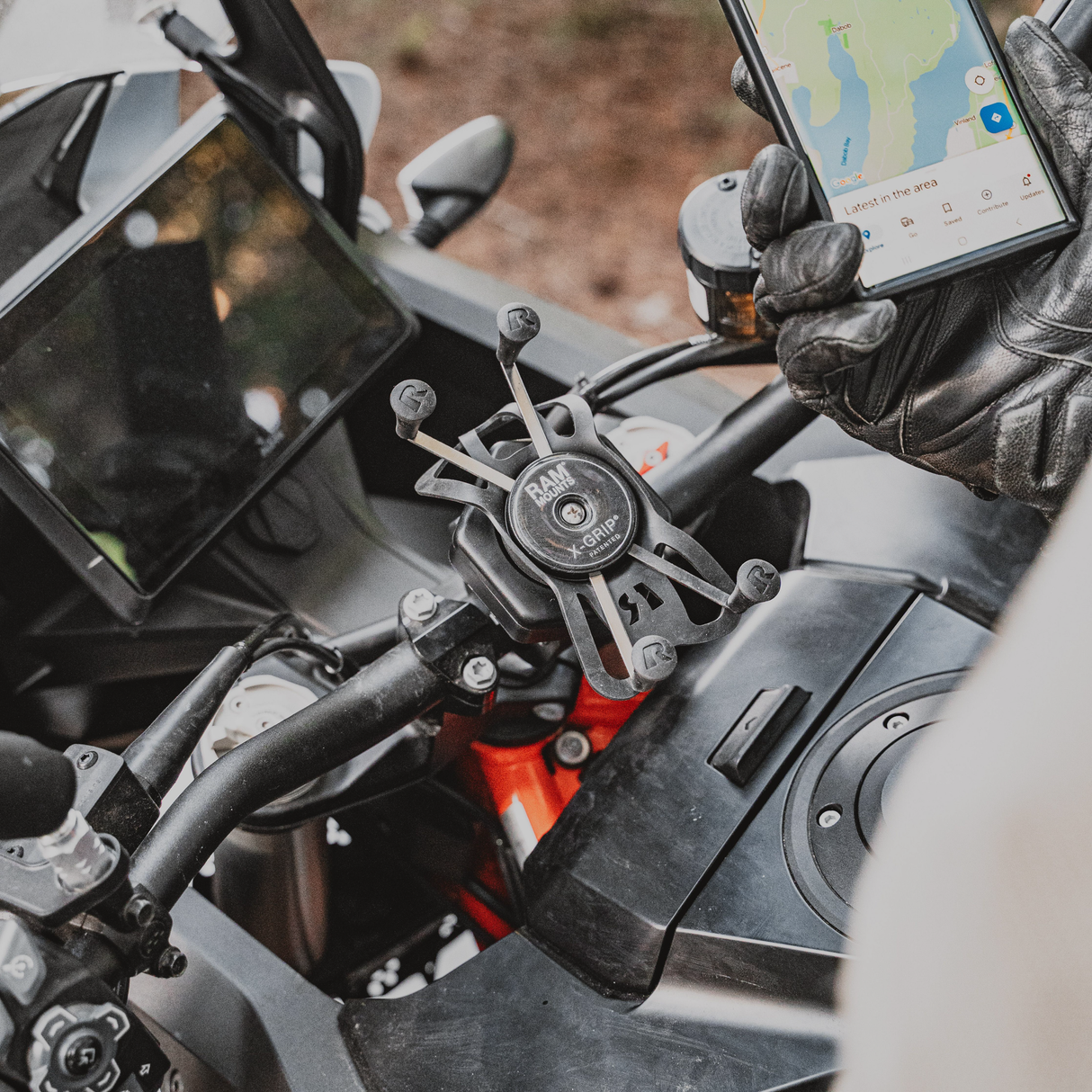 RAM X Grip Vibe Safe L Phone Mount with Small Tough Claw - Universal Fit for Cars, Trucks, and SUVs