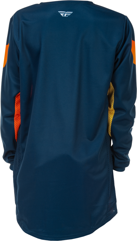 Fly Racing Youth Kinetic Jersey Navy/Orange YXL for Motocross and Off-Road Vehicles