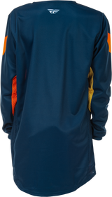 Fly Racing Youth Kinetic Jersey Navy/Orange - Lightweight Performance Motorcycle Jersey for Youth Off-Road Vehicles