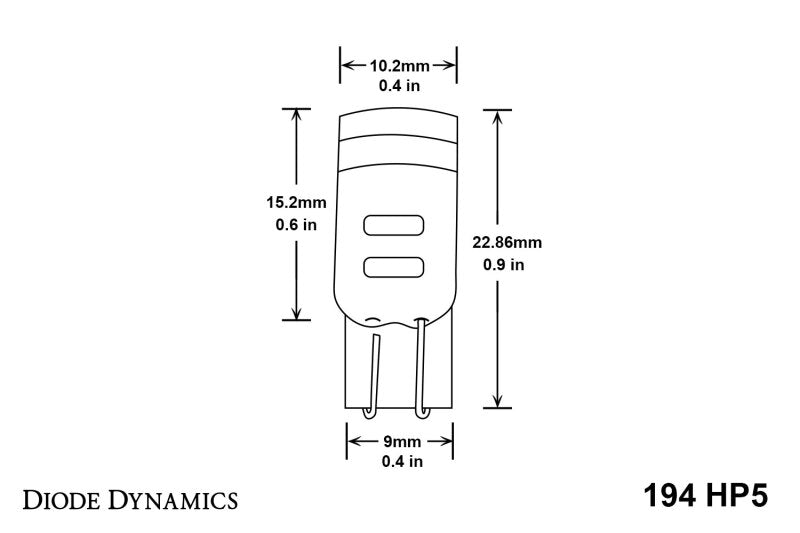 Diode Dynamics 194 LED Bulb HP5 - Red (five)