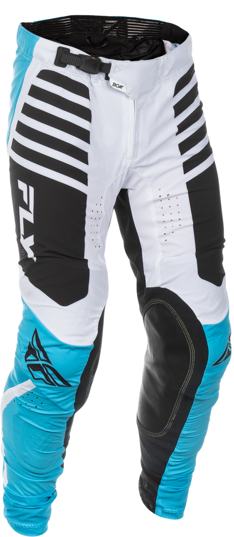 Fly Racing Lite Pants Blue/White/Black Size 28 – Lightweight Motorcycle Riding Pants with Mesh Panels and BOA® Fit System for Men and Women