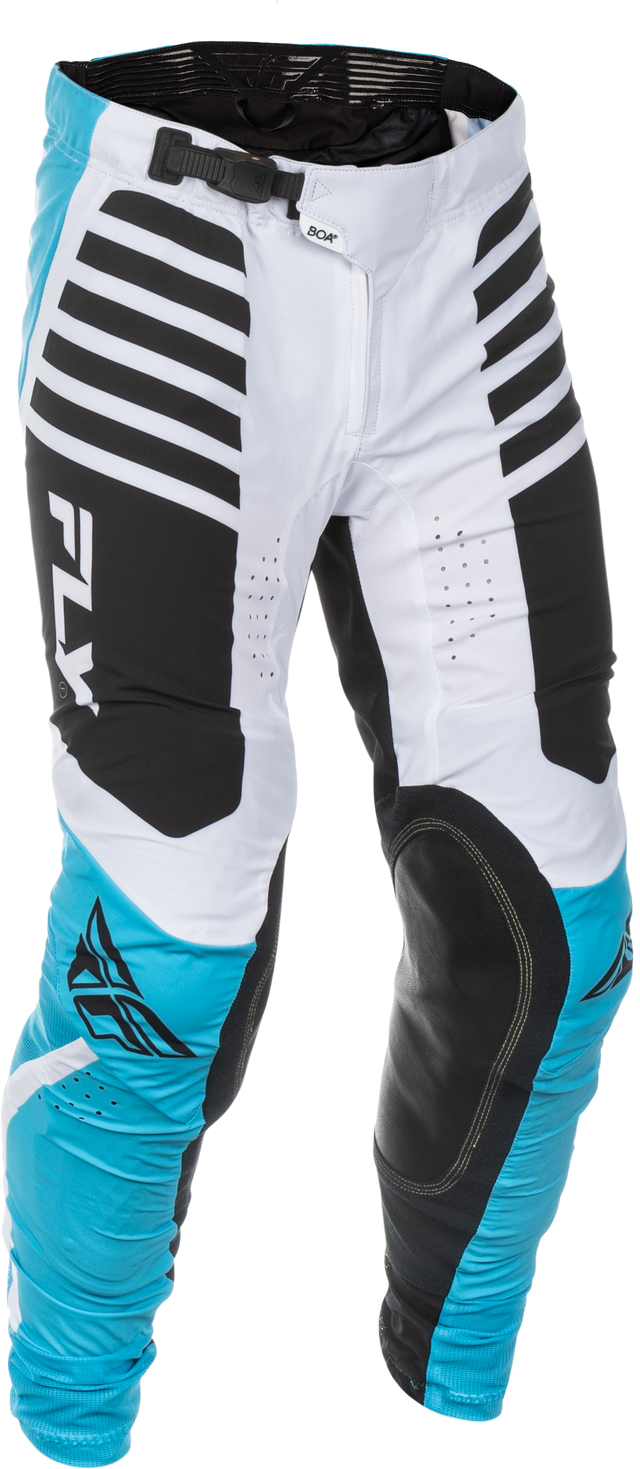 Fly Racing Lite Pants Blue/White/Black Size 28 – Lightweight Motorcycle Riding Pants with Mesh Panels and BOA® Fit System for Men and Women