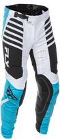 Fly Racing Lite Pants Blue/White/Black Size 28 – Lightweight Motorcycle Riding Pants with Mesh Panels and BOA® Fit System for Men and Women