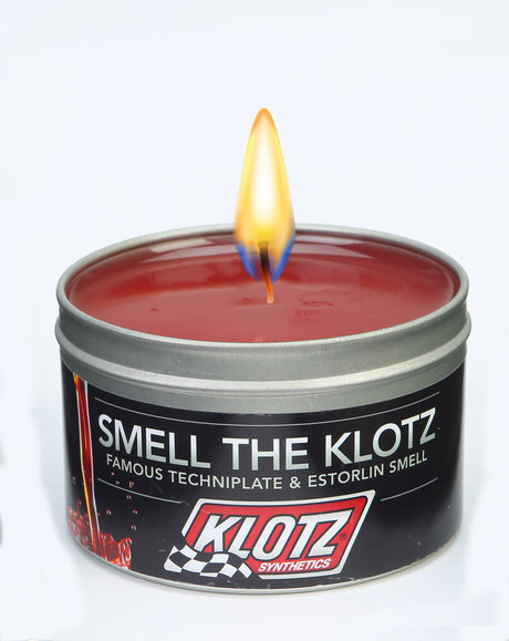 Klotz 2 Stroke Smelling Candle Synthetic Techniplate – Motorcycle Engine Oil Scented Candle