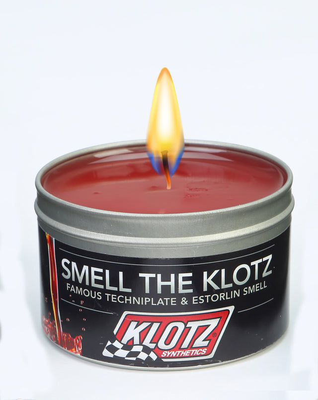 Klotz 2 Stroke Smelling Candle Synthetic Techniplate – Motorcycle Engine Oil Scented Candle