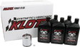 KLOTZ KH-107 Basic Harley Davidson 5 Quart Synthetic Oil Change Kit with Hiflofiltro Oil Filter and Drain Plug O-Ring