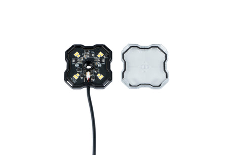 Diode Dynamics Stage Series Single Color LED Rock Light - Amber Hookup (one)