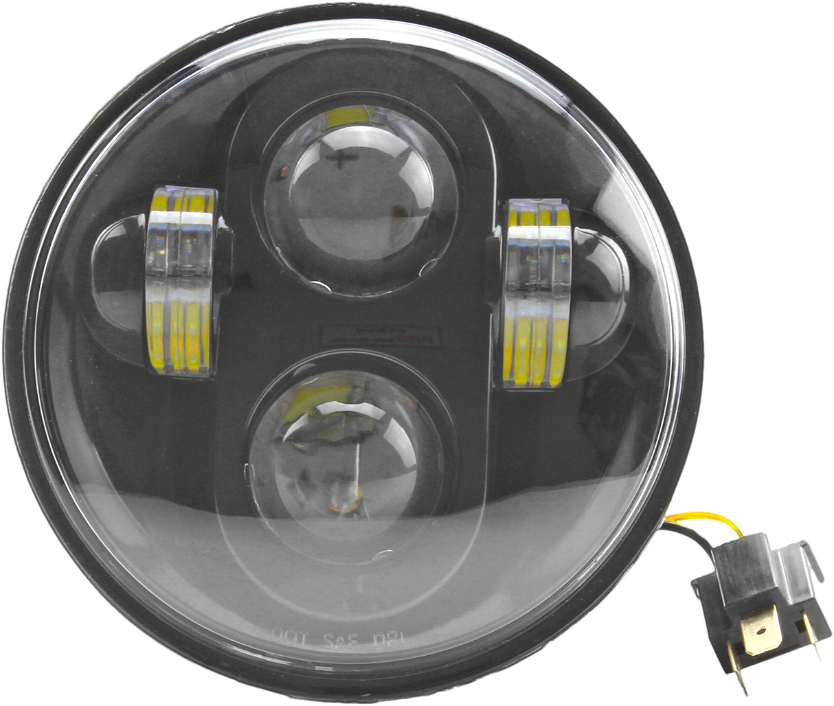 Cyron ABIG5-A6K 7-Inch Urban Headlight for City Street Bikes with Dual DRL and Wide Angle Coverage