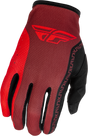 Fly Racing Youth Lite Gloves Black/Red - Lightweight Race Gloves with Touch Screen Compatibility