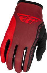 Fly Racing Lite Gloves Black/Red XS – Minimalist Race Gloves for Motorsport and Cycling
