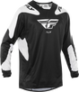 Fly Racing Kinetic Sym Jersey Black/White for Motocross and Off-Road Vehicles