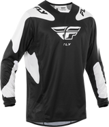 Fly Racing Kinetic Sym Jersey Black/White Large for Motocross and Off-Road Vehicles
