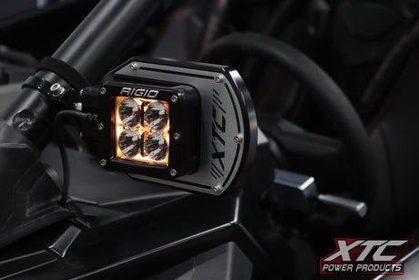XTC Power Products SIX12 Billet Side Mirrors with Amber Backlighting for UTVs – Fits Polaris RZR, Can-Am Maverick, Yamaha YXZ, and More