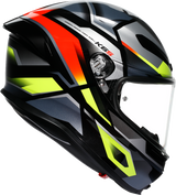 AGV K6 S Erazer Motorcycle Helmet - Black/Red/Yellow Fluo – Small | Fits Honda, Yamaha, Kawasaki, Suzuki, Ducati, BMW, KTM, and more