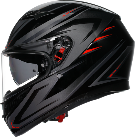 AGV K3 Helmet - Syth Black and Red - XL - Motorcycle Helmet with Pinlock® Lens and Ventilation System