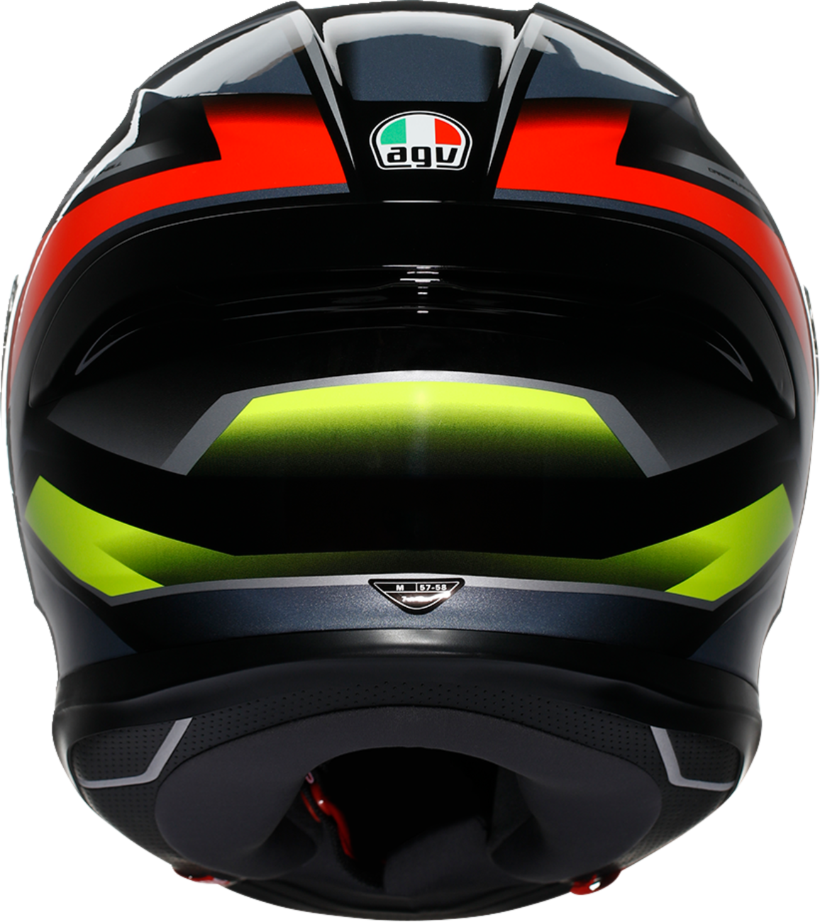 AGV K6 S Erazer Motorcycle Helmet - Black/Red/Yellow Fluo – Small | Fits Honda, Yamaha, Kawasaki, Suzuki, Ducati, BMW, KTM, and more