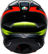 AGV K6 S Erazer Motorcycle Helmet - Black/Red/Yellow Fluo – Small | Fits Honda, Yamaha, Kawasaki, Suzuki, Ducati, BMW, KTM, and more