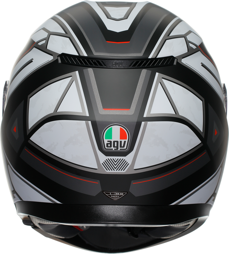 AGV K3 Rivia Matte Black/White Motorcycle Helmet - XL fits Honda, Yamaha, Kawasaki, Suzuki, Ducati, BMW, and more