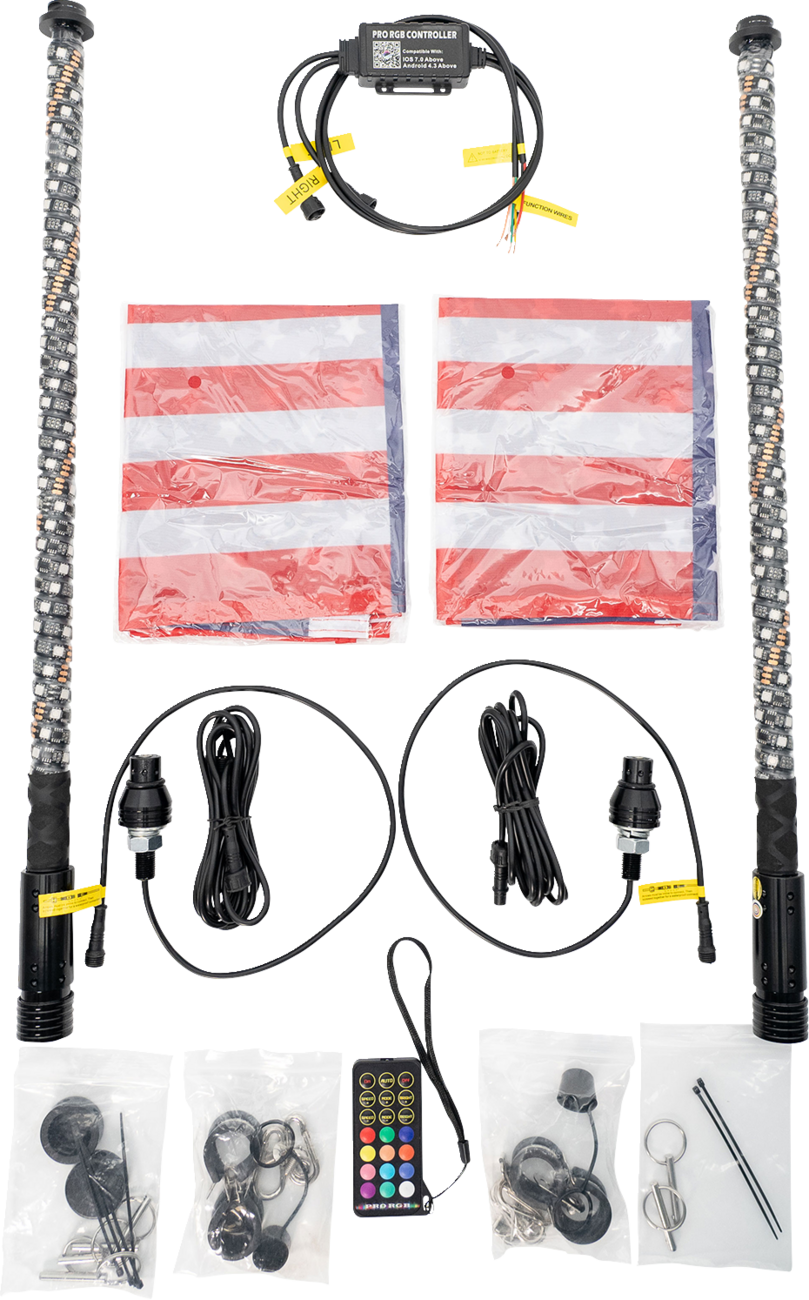 BRITE-LITES Whip Light - 2' - Quick Connect - Pair BL-WPSKIT2