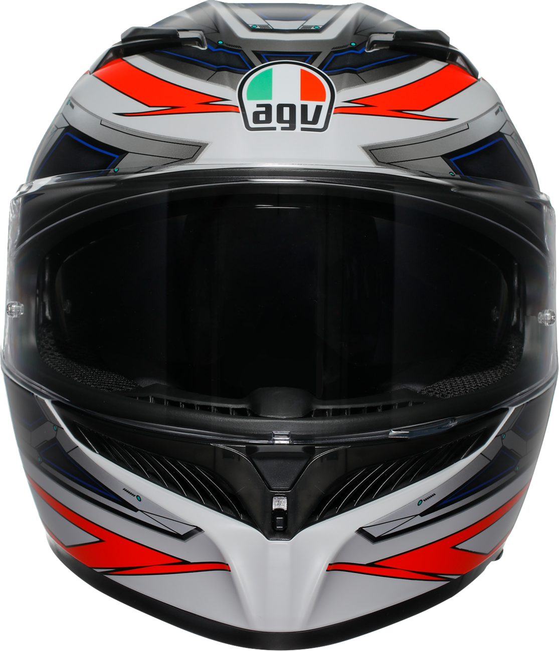 AGV K3 Helmet Space Matte White/Red Fluo - Large - Compatible with Honda CBR600RR, Yamaha YZF-R6, Kawasaki Ninja ZX-6R, Suzuki GSX-R600, and more