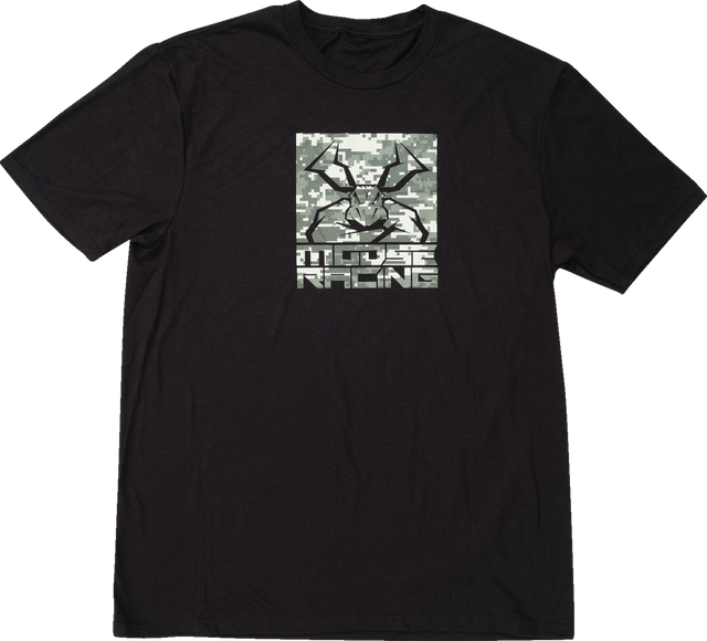 Moose Offroad Agroid Camo Black T-Shirt Part 3030-24401 - Fits Jeep Wrangler, Ford F-150, Toyota Tacoma