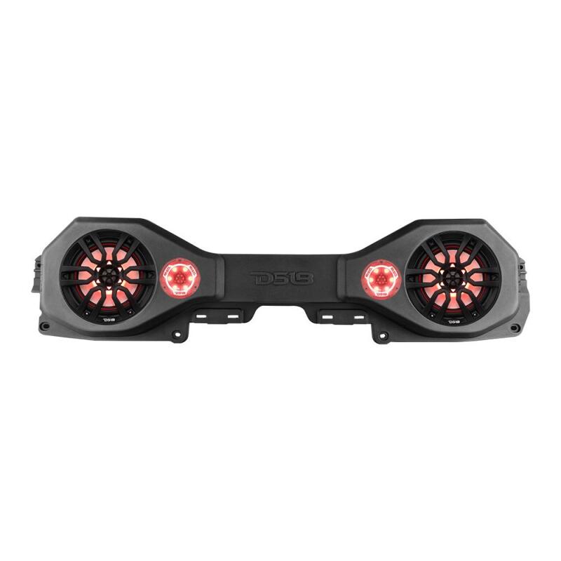 DS18 JL-SBAR22/BK Soundbar Enclosure for Jeep JL/JLU/JT (2018-2023) Fits 2x 8in & 2x 3.78in Speakers - Black