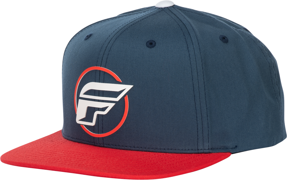 Fly Racing Fly Half Wing Hat Blue/Red with Adjustable Snapback for Motorcycles and ATVs